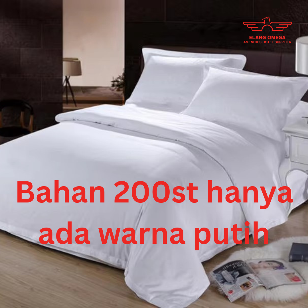Sprei berkaret 200st, putih 160 x 200 x 25